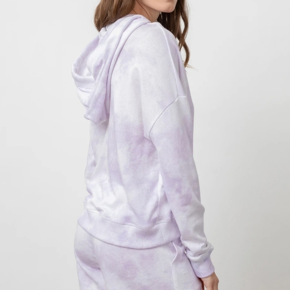Rails Sweatshirt Pullover Hooded Cloud Tie Dye Cotton Modal Lavender M NWT - Picture 7 of 12